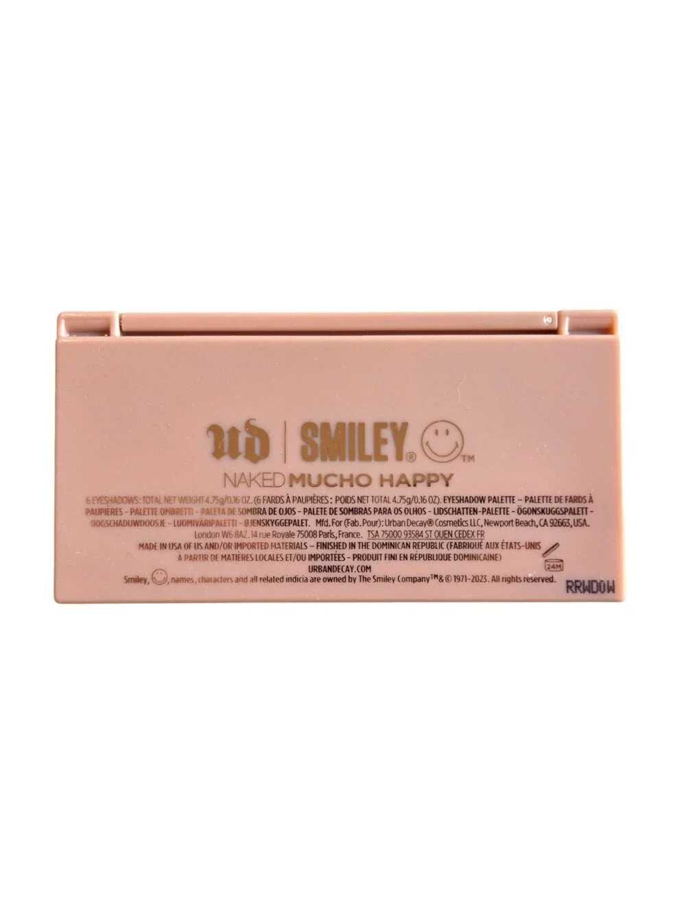 Urban Decay x Smiley Naked Mini Eyeshadow Palette, Mucho Happy, Brand New In Box